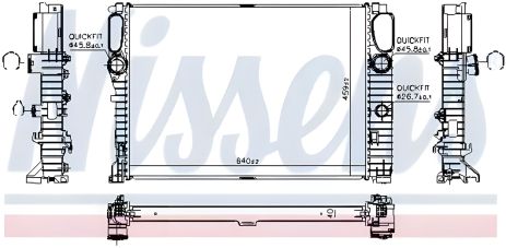 Охлаждающий радиатор двигателя MERCEDES-BENZ CLS, NISSENS (62796A) Охлаждающий радиатор двигателя MERCEDES-BENZ CLS, NISSENS (62796A)