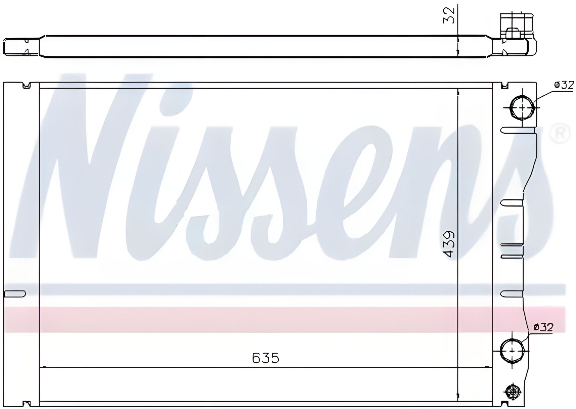 Радіатор двигуна RENAULT AVANTIME, NISSENS (63881) Радіатор двигуна RENAULT AVANTIME, NISSENS (63881)