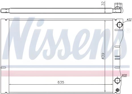 Радиатор охлаждения двигателя RENAULT AVANTIME, NISSENS (63881)