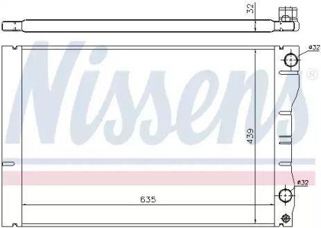 Радиатор охлаждения двигателя RENAULT AVANTIME, NISSENS (63881)