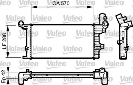 Радіатор охолодження двигуна Valeo (732303)