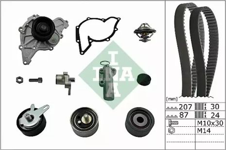 Помпа + комплект ремня ГРМ SKODA SUPERB, VW PASSAT, INA (530053930)