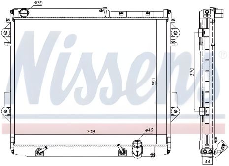 Охолодження двигуна радіатор TOYOTA LAND CRUISER, NISSENS (646826)