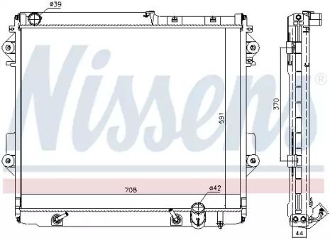 Радіатор охолодження двигуна TOYOTA LAND CRUISER, NISSENS (646826)