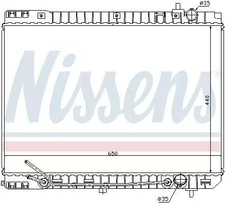 Радіатор охолодження двигуна Kia Carnival, Nissens (66759)