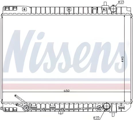 Двигательный радиатор охлаждения для KIA CARNIVAL, от NISSENS (66759) Двигательный радиатор охлаждения для KIA CARNIVAL, от NISSENS (66759)