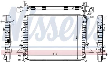 Радиатор охлаждения LAND ROVER, NISSENS (64321A) Радиатор охлаждения LAND ROVER, NISSENS (64321A)