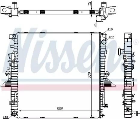 Радіатор охолодження двигуна LAND ROVER, NISSENS (64320A)