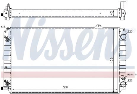 Радіатор охолодження двигуна AUDI A8, NISSENS (60239) Радіатор охолодження двигуна AUDI A8, NISSENS (60239)