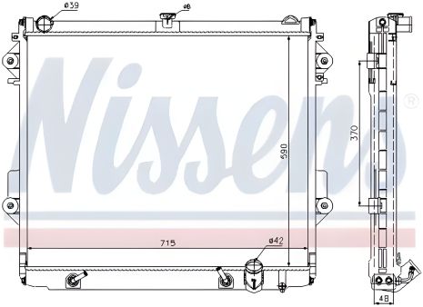 Радиатор охлаждения двигателя LEXUS LX, TOYOTA LAND CRUISER , NISSENS (646827)