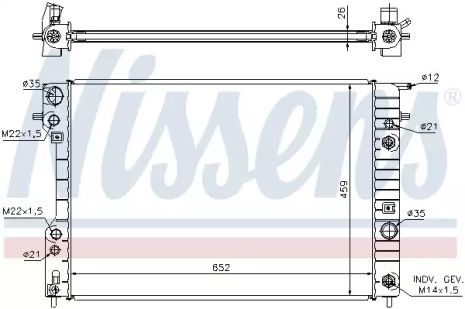 Радиатор охлаждения двигателя VAUXHALL OMEGA, OPEL OMEGA, NISSENS (63073A)