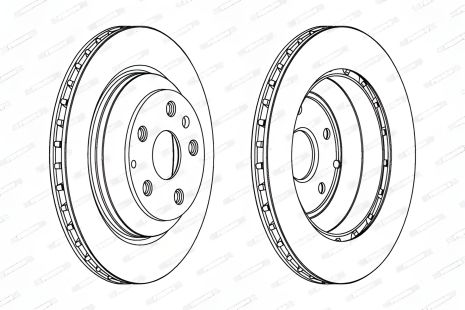 Тормозной диск для AUDI Q7 и PORSCHE CAYENNE, FERODO (DDF1855C1)