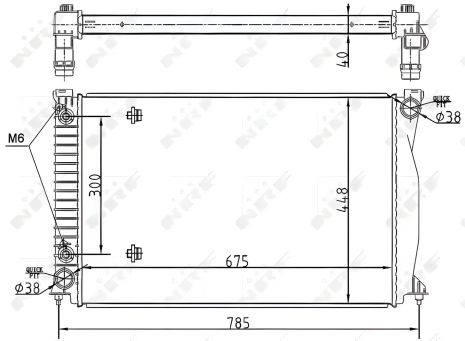 Охолодження двигуна радіатор AUDI A6, NRF (53105)