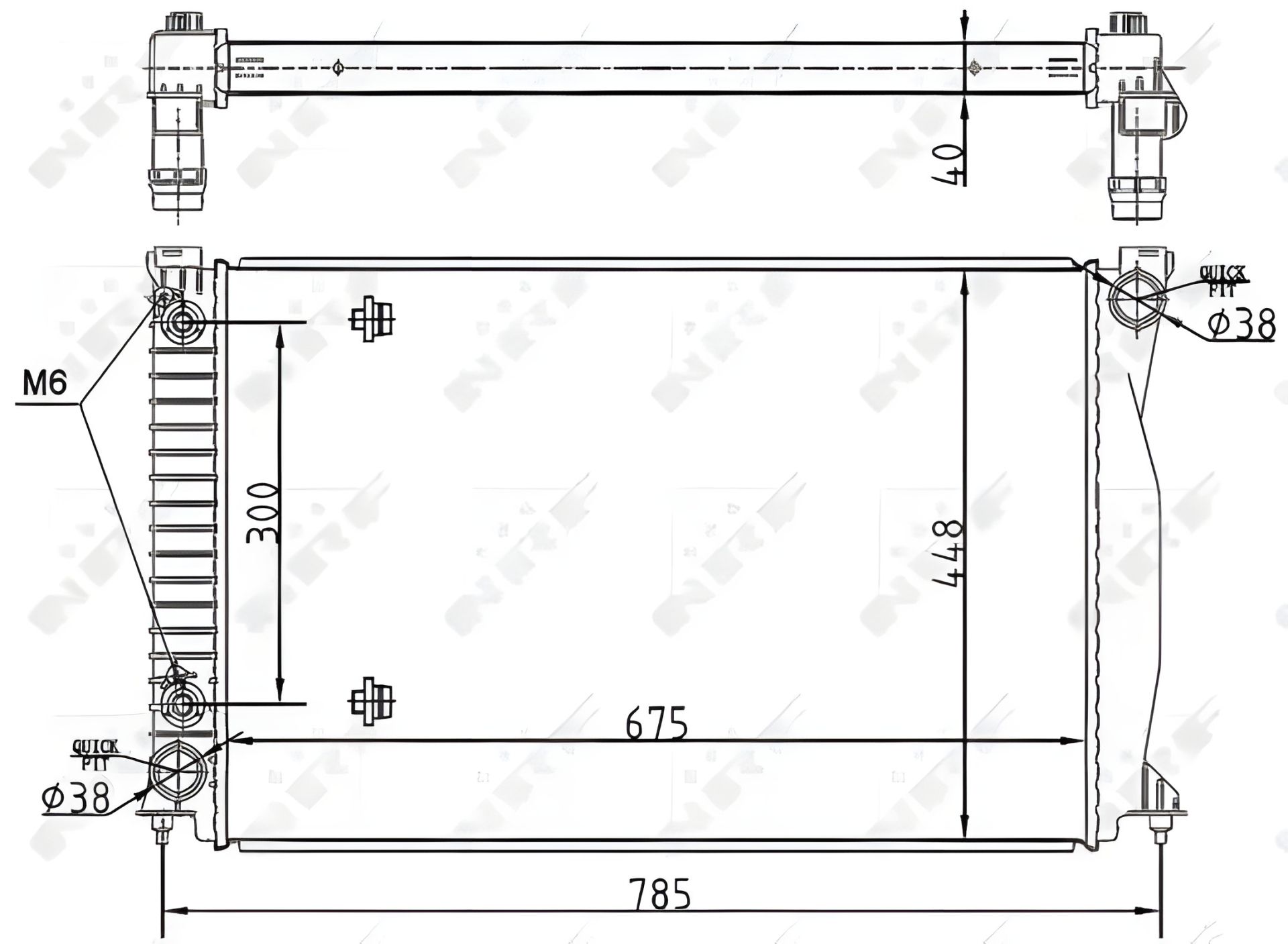 Охолодження двигуна радіатор AUDI A6, NRF (53105) Охолодження двигуна радіатор AUDI A6, NRF (53105)