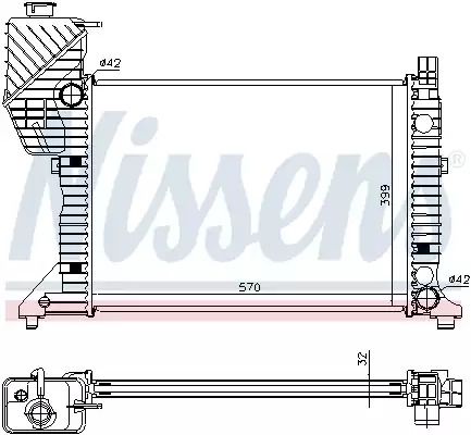 Mercedes-Benz Sprinter, Nissens (62687A) радіатор охолодження двигуна