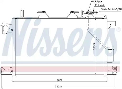 Радіатор, конденсор кондиціонера MERCEDES-BENZ CLC-CLASS, NISSENS (940100)