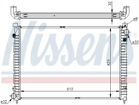 Радіатор охолодження двигуна LAND ROVER, NISSENS (64301A)