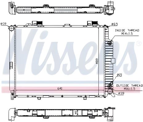 Охолодження радіатор двигуна MERCEDES-BENZ E-CLASS, NISSENS (62689A) Охолодження радіатор двигуна MERCEDES-BENZ E-CLASS, NISSENS (62689A)