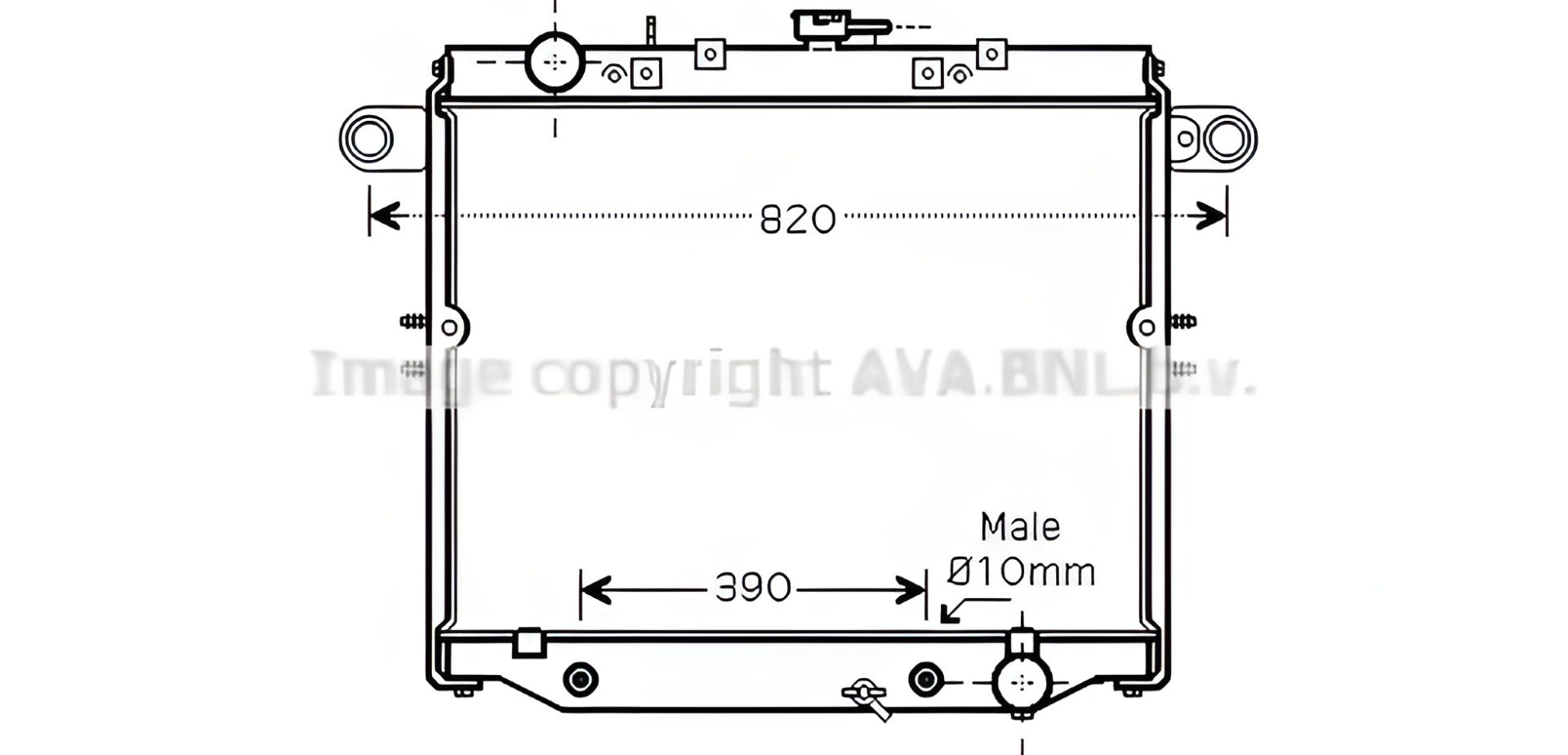 Охолодження двигуна радіатор LEXUS LX, TOYOTA LAND CRUISER, AVA COOLING (TO2329) Охолодження двигуна радіатор LEXUS LX, TOYOTA LAND CRUISER, AVA COOLING (TO2329)