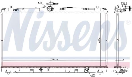 Охолоджувальний радіатор двигуна LEXUS ES, NISSENS (646935)