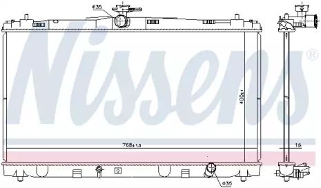 Радиатор охлаждения двигателя LEXUS ES, NISSENS (646935)