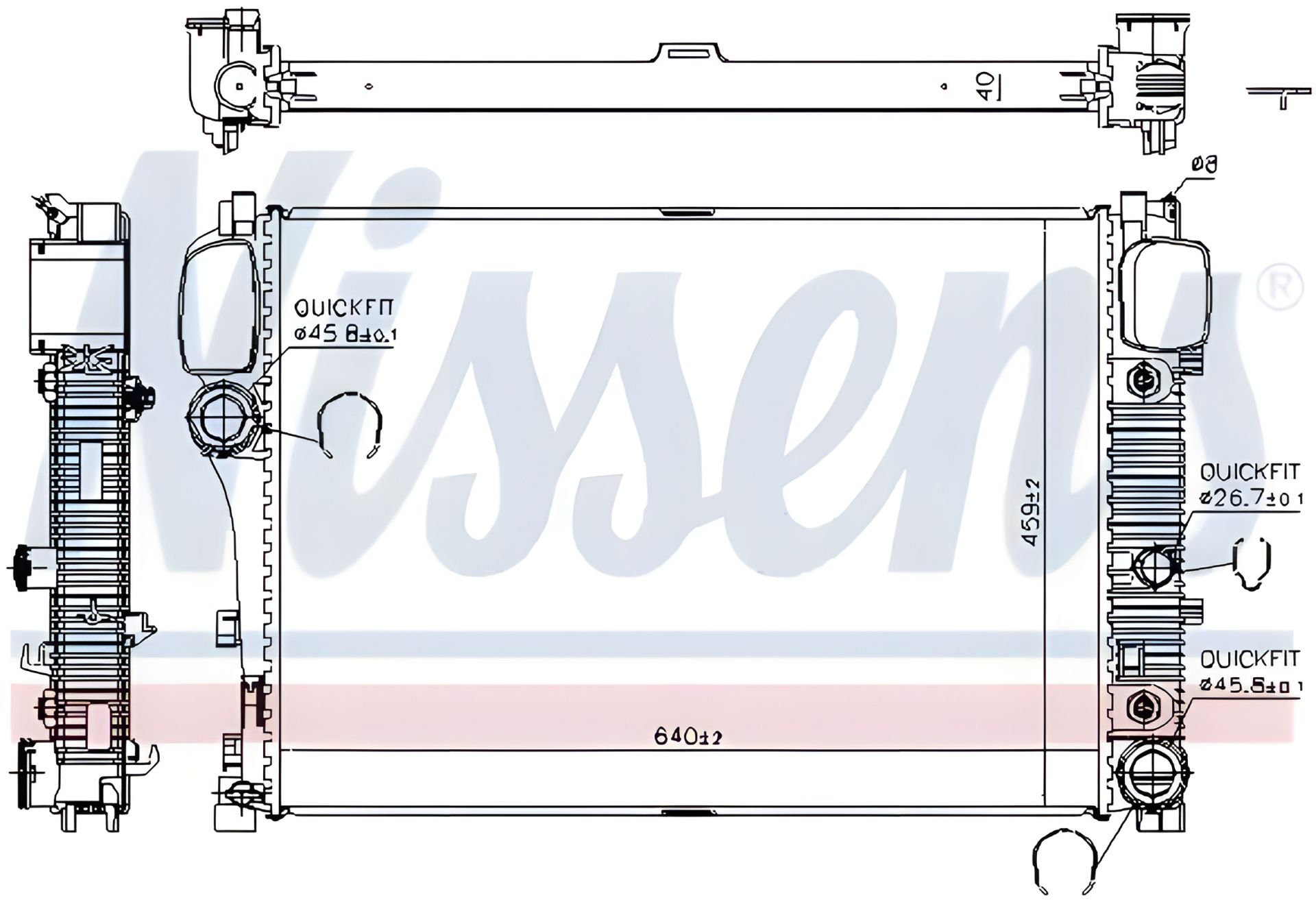 Радиатор двигателя охлаждения MERCEDES-BENZ S-CLASS, NISSENS (67107A) Радиатор двигателя охлаждения MERCEDES-BENZ S-CLASS, NISSENS (67107A)