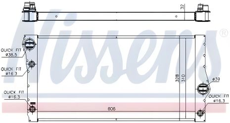 Радиатор двигателя BMW 5, NISSENS (60775)