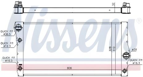 Радіатор двигуна охолодження BMW 5, NISSENS (60775)