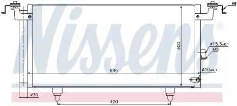 Радиатор, конденсор кондиционера SUBARU LEGACY, NISSENS (940399)