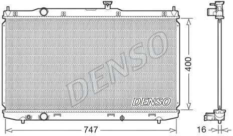 Охолодження двигуна радіатор HONDA, DENSO (DRM40039)
