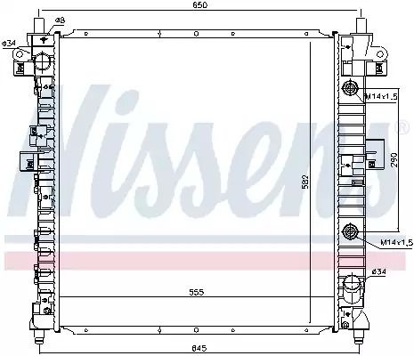 Радиатор охлаждения двигателя SSANGYONG ACTYON, NISSENS (64316)