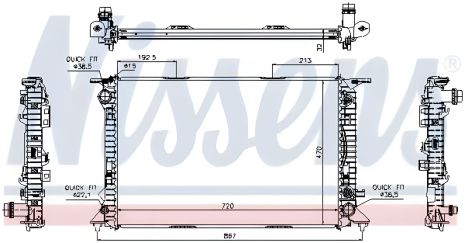 Охолодження двигуна радіатор PORSCHE MACAN, AUDI A5, NISSENS (60318) Охолодження двигуна радіатор PORSCHE MACAN, AUDI A5, NISSENS (60318)