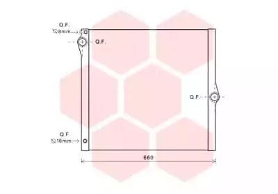 Радиатор охлаждения двигателя BMW X5, Van Wezel (06002436)