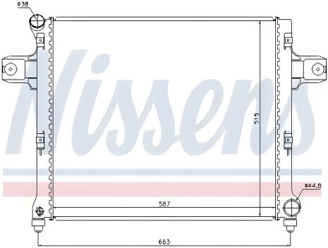 Радиатор охлаждения для двигателя JEEP COMMANDER, NISSENS (61022)