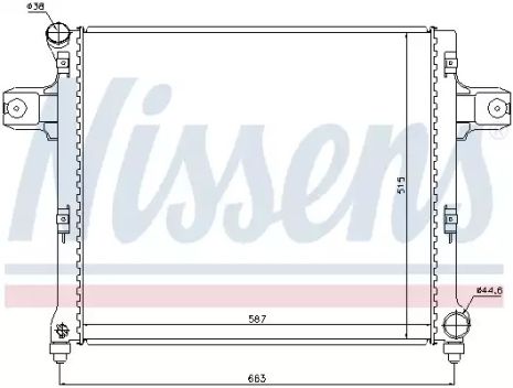 Радиатор охлаждения двигателя JEEP COMMANDER, NISSENS (61022)