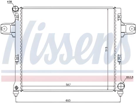 Радиатор охлаждения для двигателя JEEP COMMANDER, NISSENS (61022)