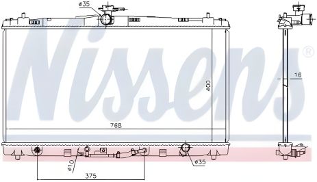 Радиатор охлаждения двигателя TOYOTA AURION, NISSENS (646906) Радиатор охлаждения двигателя TOYOTA AURION, NISSENS (646906)