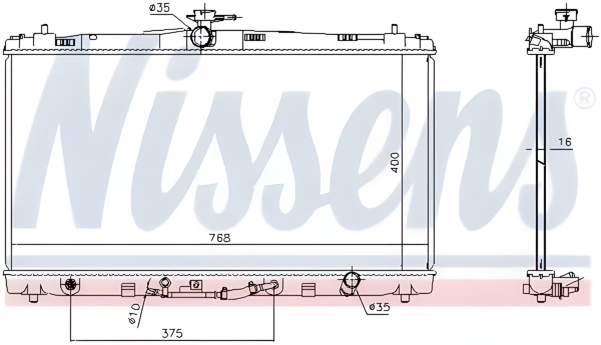 Двигатель охлаждение радиатор TOYOTA AURION, NISSENS (646906) Двигатель охлаждение радиатор TOYOTA AURION, NISSENS (646906)