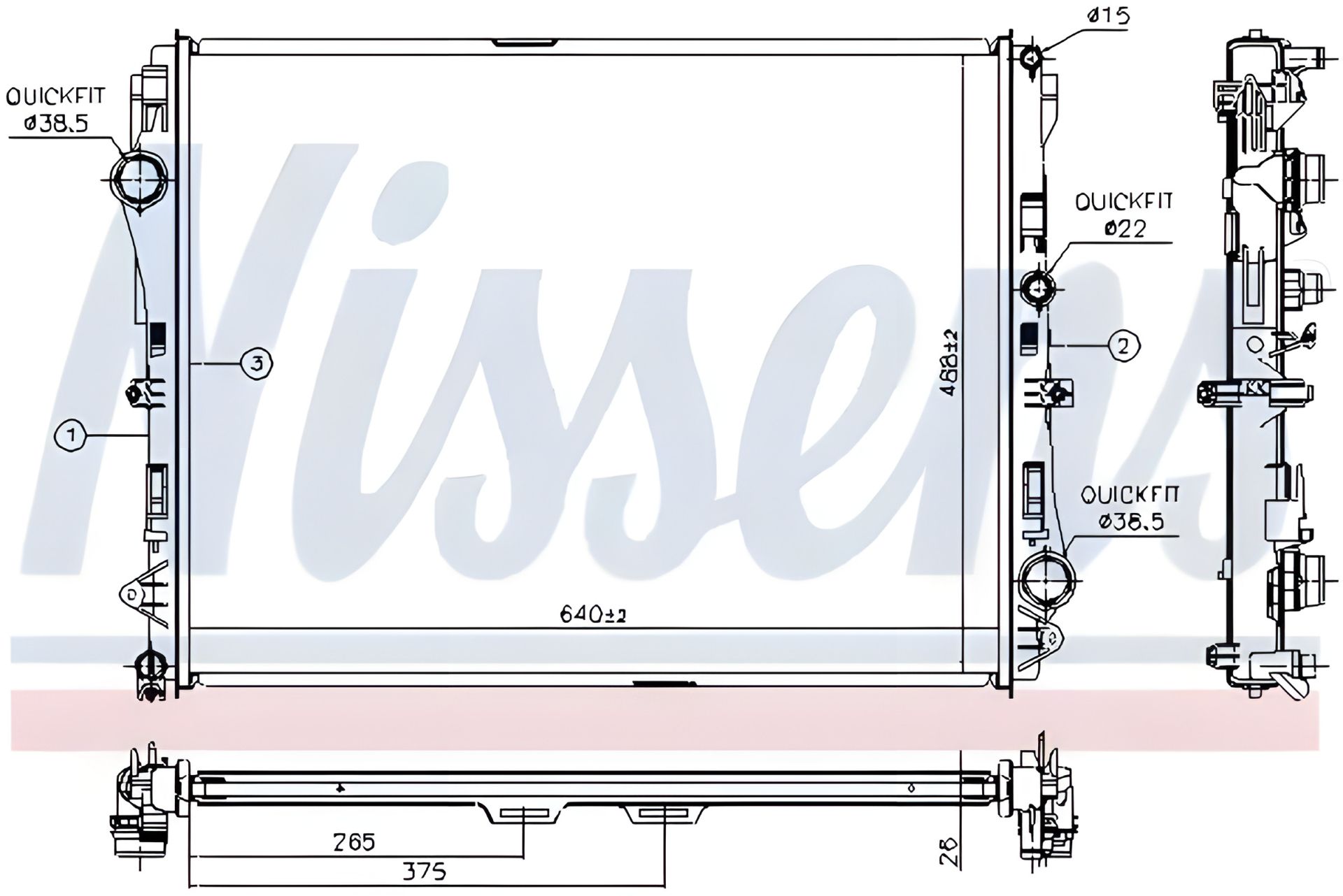 Охолодження радіатор двигуна MERCEDES-BENZ EQC, NISSENS (627023) Охолодження радіатор двигуна MERCEDES-BENZ EQC, NISSENS (627023)