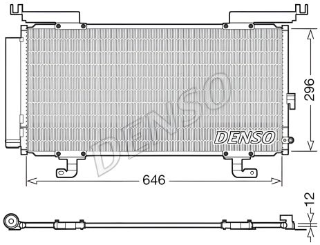 Радіатор-конденсор кондиціонера для SUBARU OUTBACK, DENSO (DCN36004)