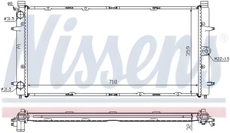 Охолодження двигуна радіатор VW TRANSPORTER, NISSENS (65273A) Охолодження двигуна радіатор VW TRANSPORTER, NISSENS (65273A)