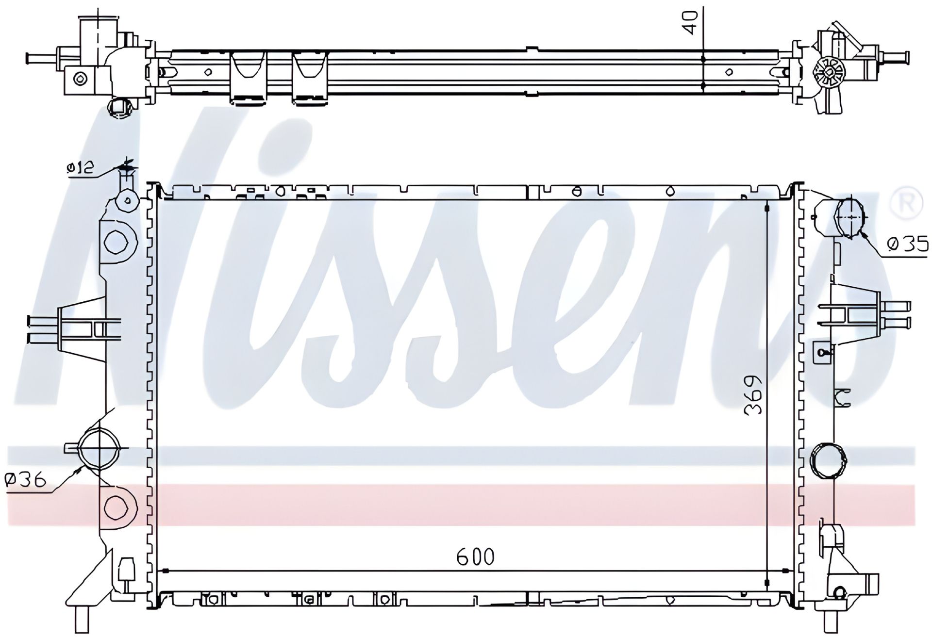 Охолодження радіатор двигуна VAUXHALL ASTRAVAN, OPEL ASTRA, NISSENS (63249A) Охолодження радіатор двигуна VAUXHALL ASTRAVAN, OPEL ASTRA, NISSENS (63249A)