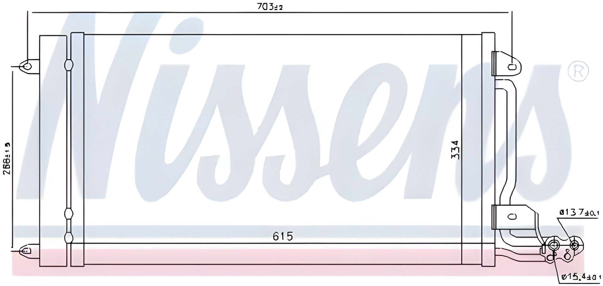 Конденсор кондиционера для AUDI A1, VW POLO, NISSENS (940093) Конденсор кондиционера для AUDI A1, VW POLO, NISSENS (940093)
