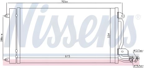 Конденсор кондиционера для AUDI A1, VW POLO, NISSENS (940093) Конденсор кондиционера для AUDI A1, VW POLO, NISSENS (940093)