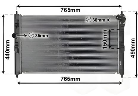 Радіатор охолодження двигуна для PEUGEOT 4008, CITROËN C4 від Van Wezel (09012709)