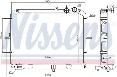 Охолодження двигуна радіатор KIA PREGIO, NISSENS (66645) Охолодження двигуна радіатор KIA PREGIO, NISSENS (66645)