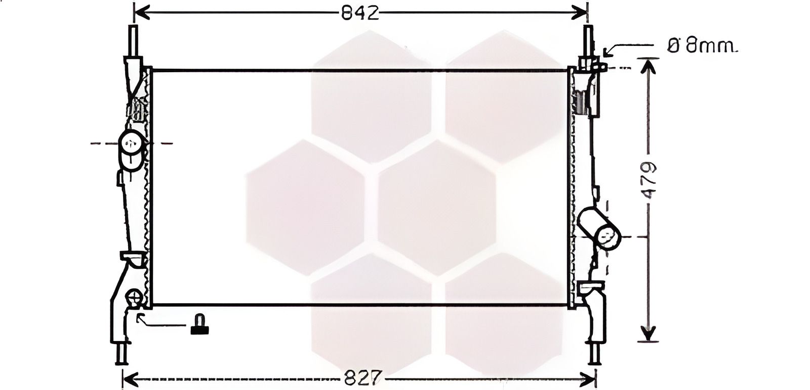 Радіатор двигуна FORD TRANSIT, Van Wezel (18002405) Охолоджувач Радіатор двигуна FORD TRANSIT, Van Wezel (18002405) Охолоджувач
