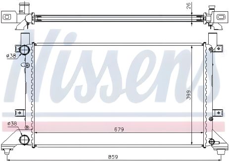 Двигательный радиатор охлаждения VW LT, NISSENS (65231A) Двигательный радиатор охлаждения VW LT, NISSENS (65231A)