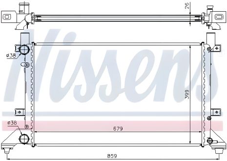 Радіатор моторного охолодження VW LT, NISSENS (65231A)