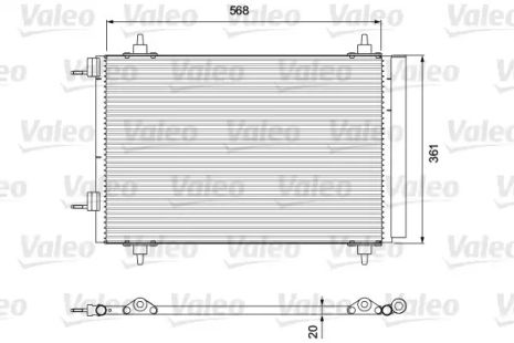 Радиатор, конденсор кондиционера DS DS, CITROËN C4, VALEO (818171)